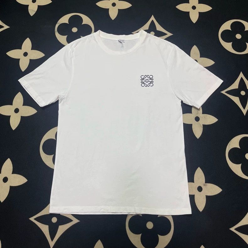 Loewe LOEWE White classic embroidered logo short sleeve T-shirt Size M / US 6-8 / IT 42-44 - 1 Thumbnail