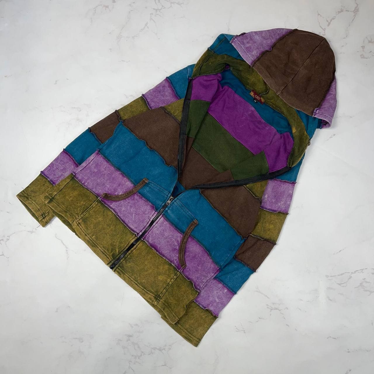Japanese Brand Japanesse Brand patchwork Archival Y2K Hoodi Avant-Garde Size US M / EU 48-50 / 2 - 3 Thumbnail