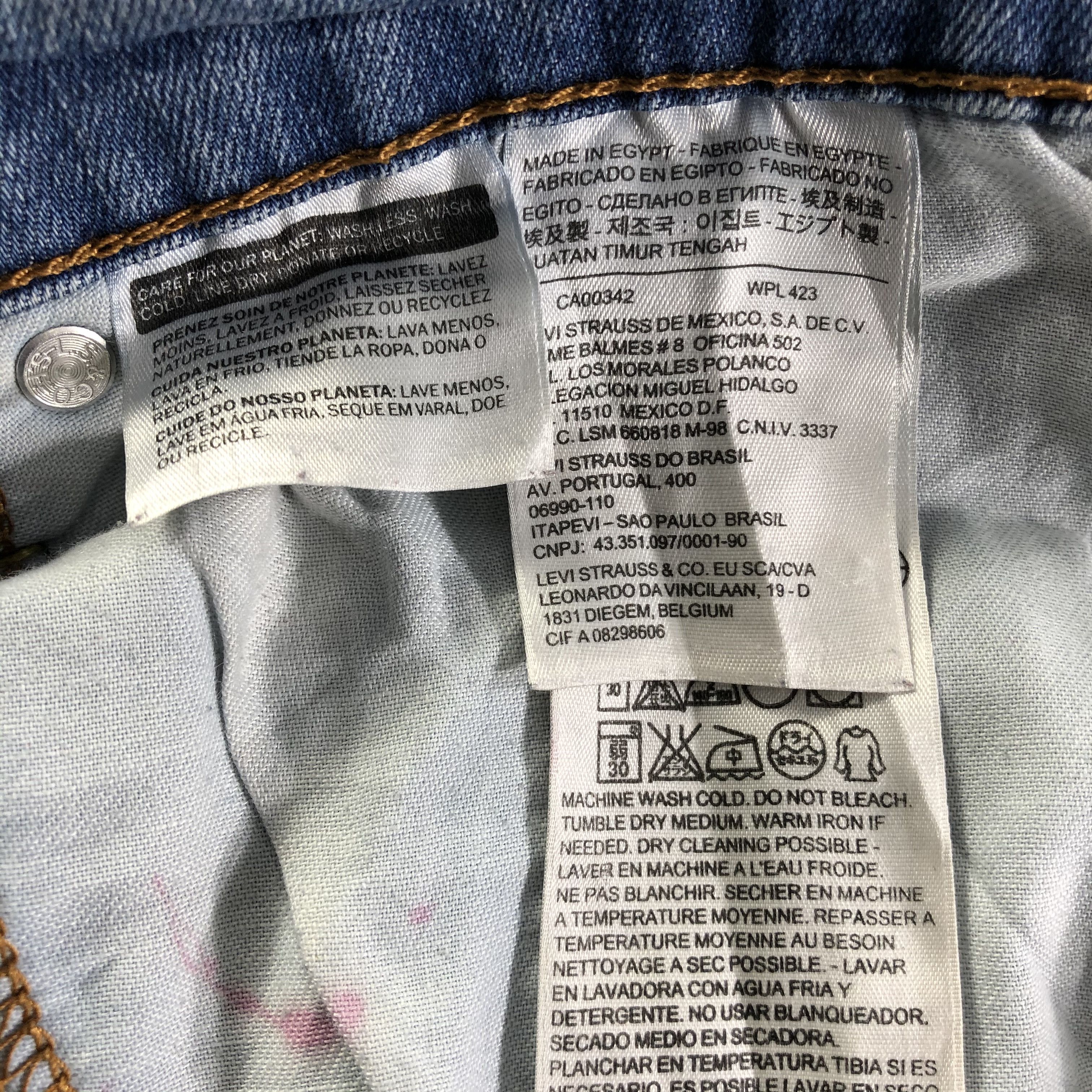 Levi's Vintage Blue Wash Levis 511 Jeans-J4207 Size US 32 / EU 48 - 9 Thumbnail