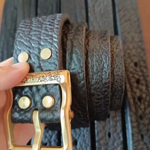 Japanese Brand Atsuko x Asaka Customised handmade leather 7 holes (3.8cm) Size 32 - 2 Thumbnail