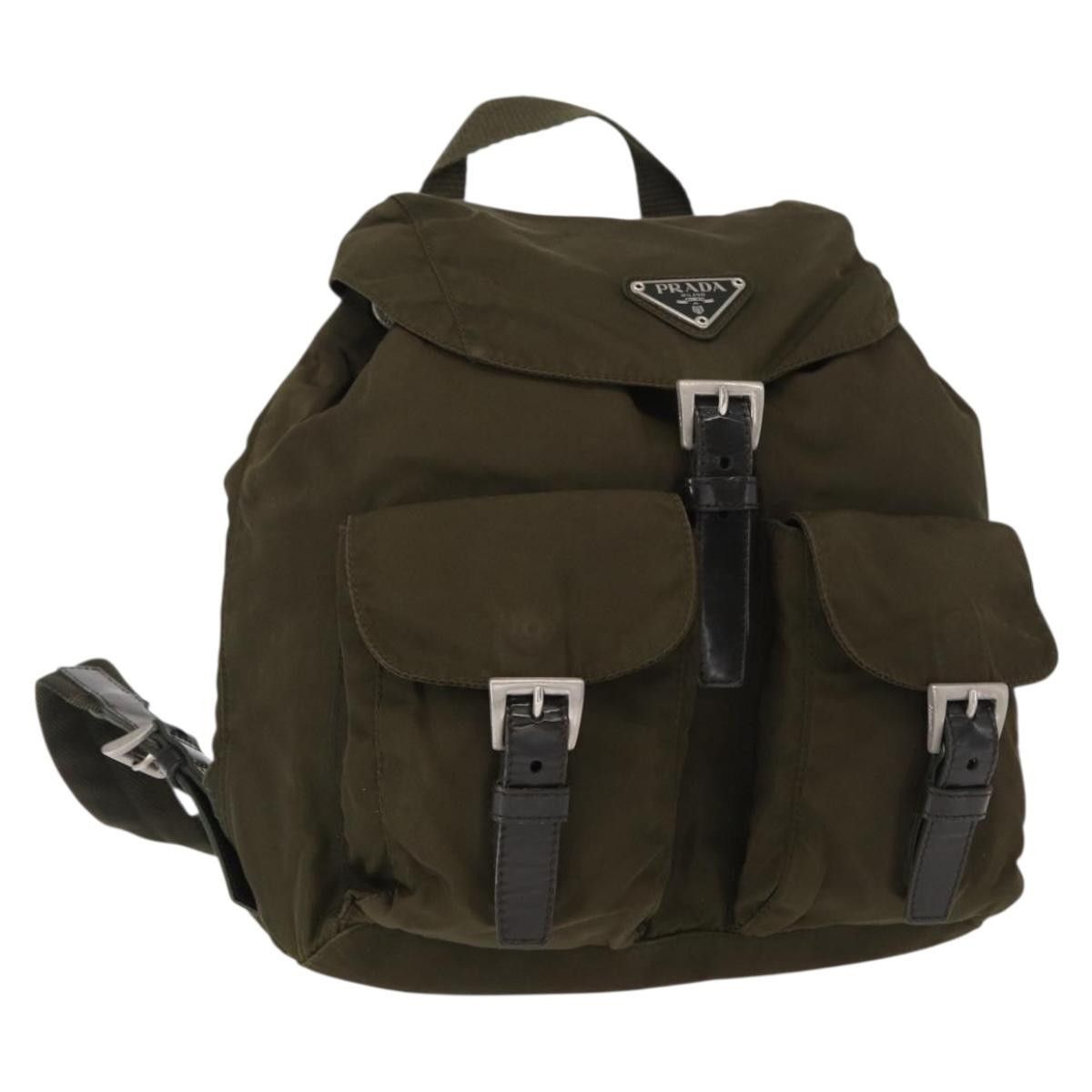 Prada Prada Double Front Pocket Backpack Tessuto Size ONE SIZE - 1 Thumbnail