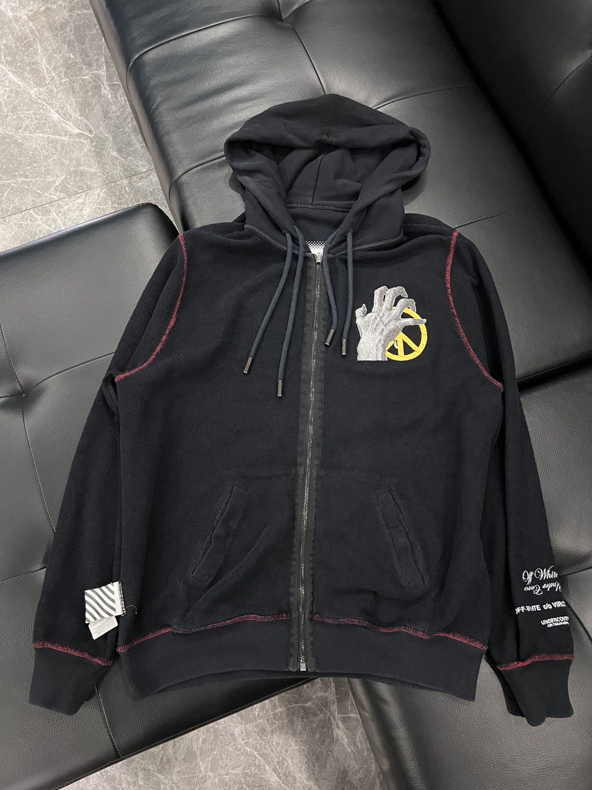 Off-White × Undercover Off-White by Undercover SS19 Reversible Skeleton Hand Zip Ho Size US M / EU 48-50 / 2 - 3 Thumbnail