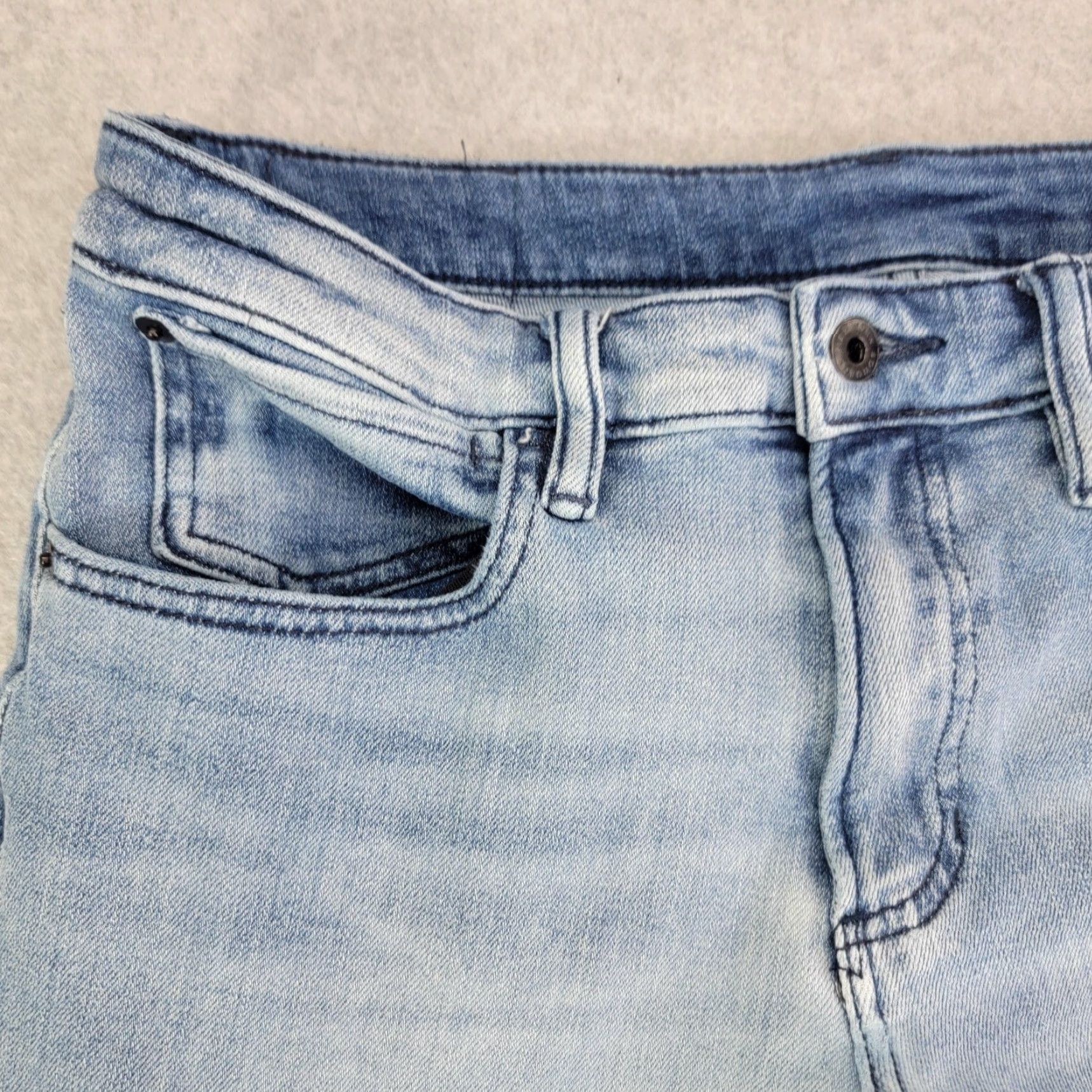 Bonobos Bonobos Slim Taper Jeans Mens 33x30 Blue Slim Tapered Light Wash Denim Shirt? Size US 33 - 2 Thumbnail
