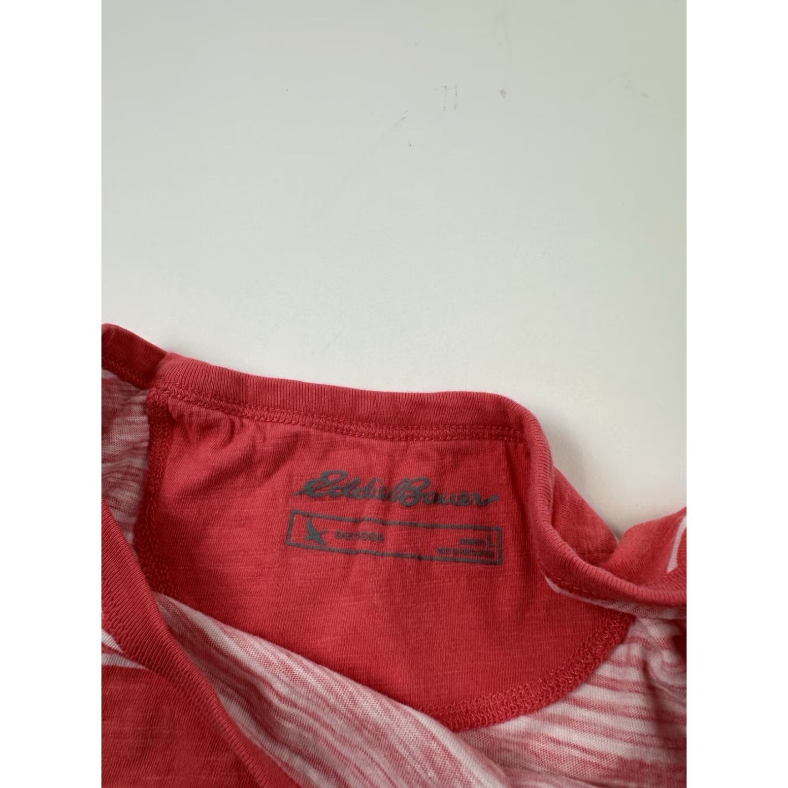 Eddie Bauer VINTAGE Eddie Bauer Shirt Womens Large Orange Striped 3/4 Sleeves Pullover T-Shirt Regular Fit Women L Orange Striped 3/4 Sleeve Casual Basic Size L / US 10 / IT 46 - 6 Thumbnail