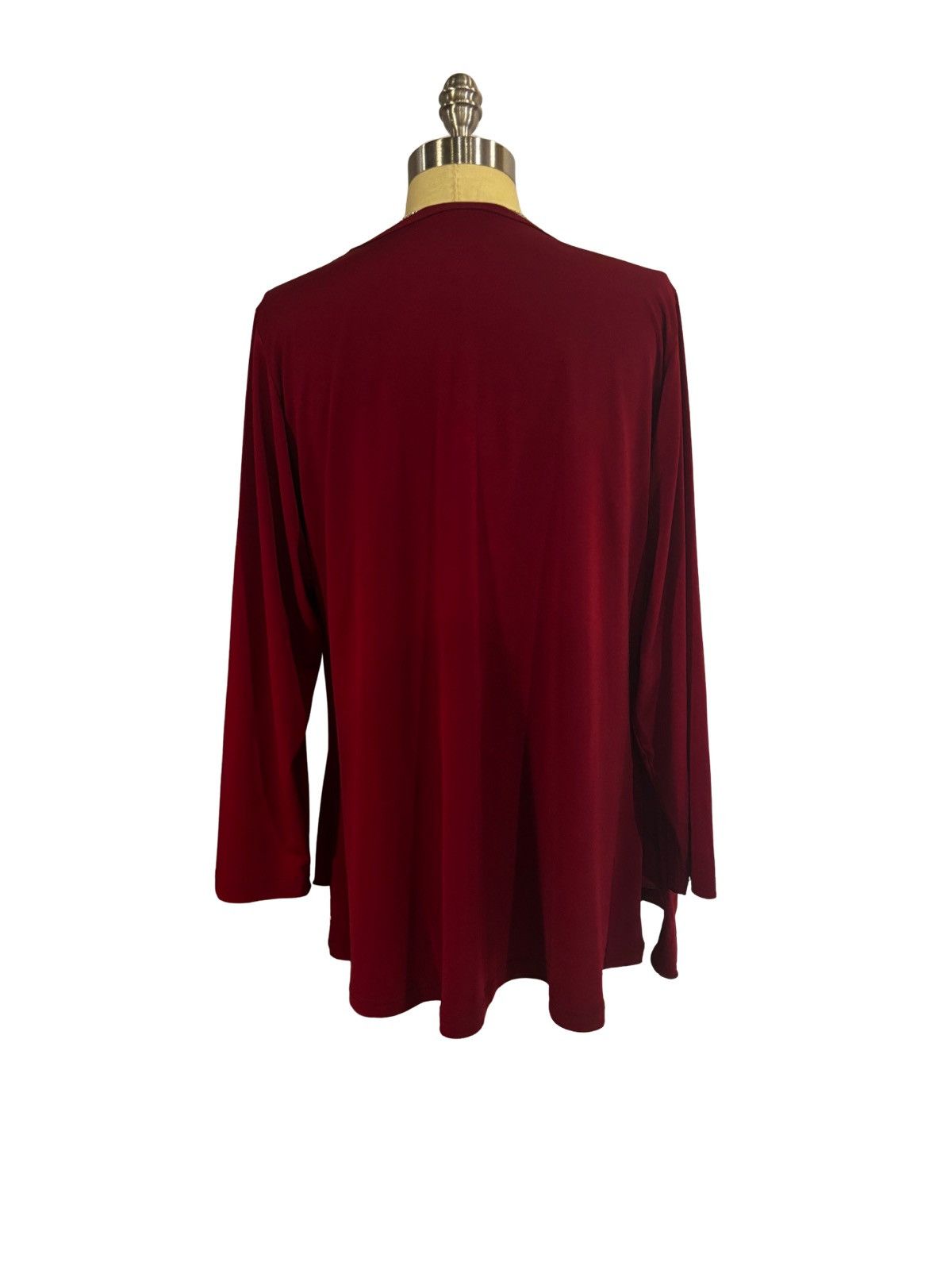 Other Burgundy cardigan Blouse w.beads details.wb2442 Size XXL / US 16-18 / IT 52-54 - 4 Thumbnail