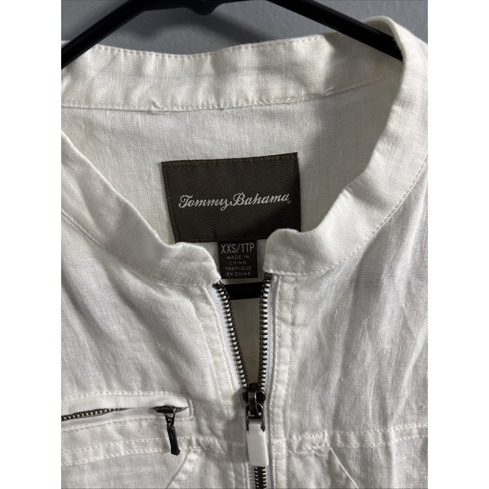 Tommy Bahama Tommy Bahama White Zip Up Jacket Xxs Size XXS / US 00 / IT 34 - 3 Thumbnail