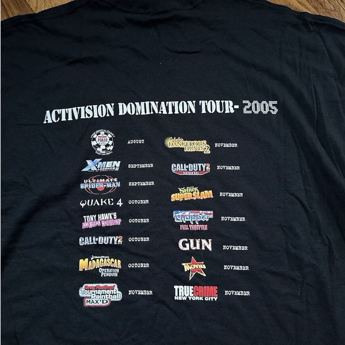 Jerzees × Vintage 2005 Activison Domination Line Up Promo Shirt GameStop XL Size US XL / EU 56 / 4 - 2 Thumbnail