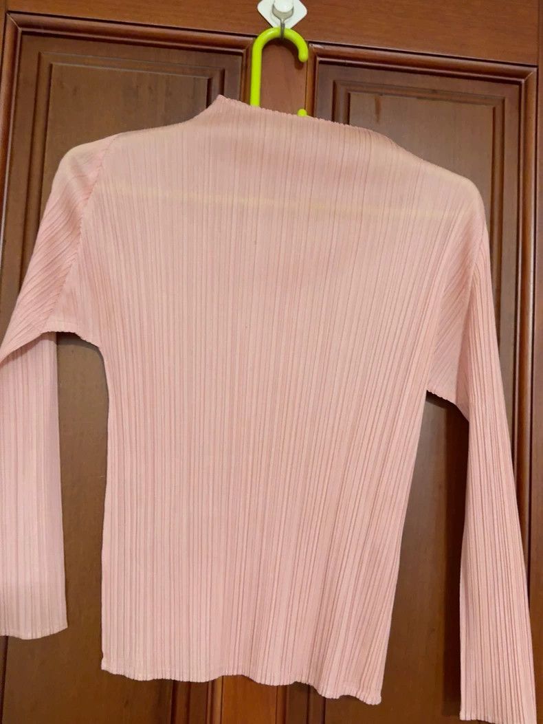 Issey Miyake Issey Miyake size:3 Pink pleated long-sleeved top Size XS / US 0-2 / IT 36-38 - 3 Thumbnail