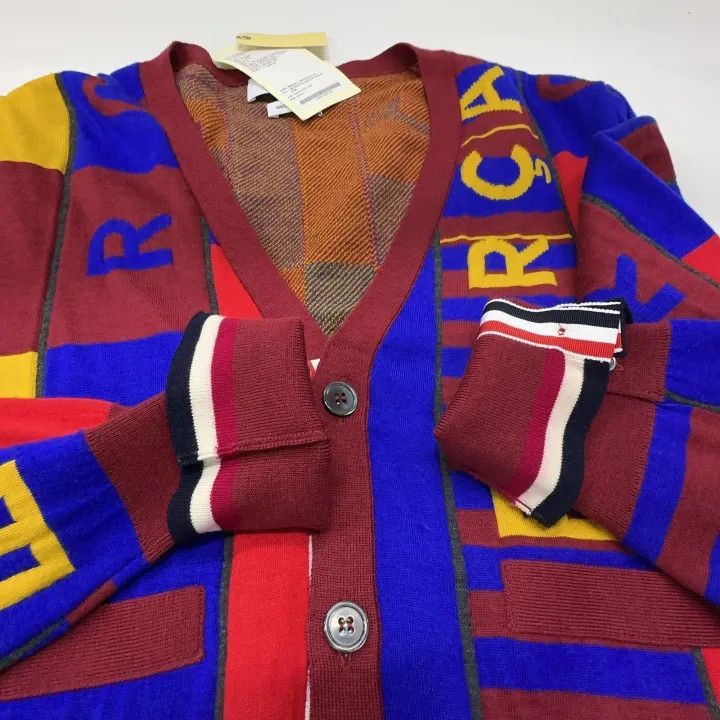 Thom Browne Thom Browne Colorful Patterned V-Neck Cardigan -2507 Size US M / EU 48-50 / 2 - 6 Thumbnail