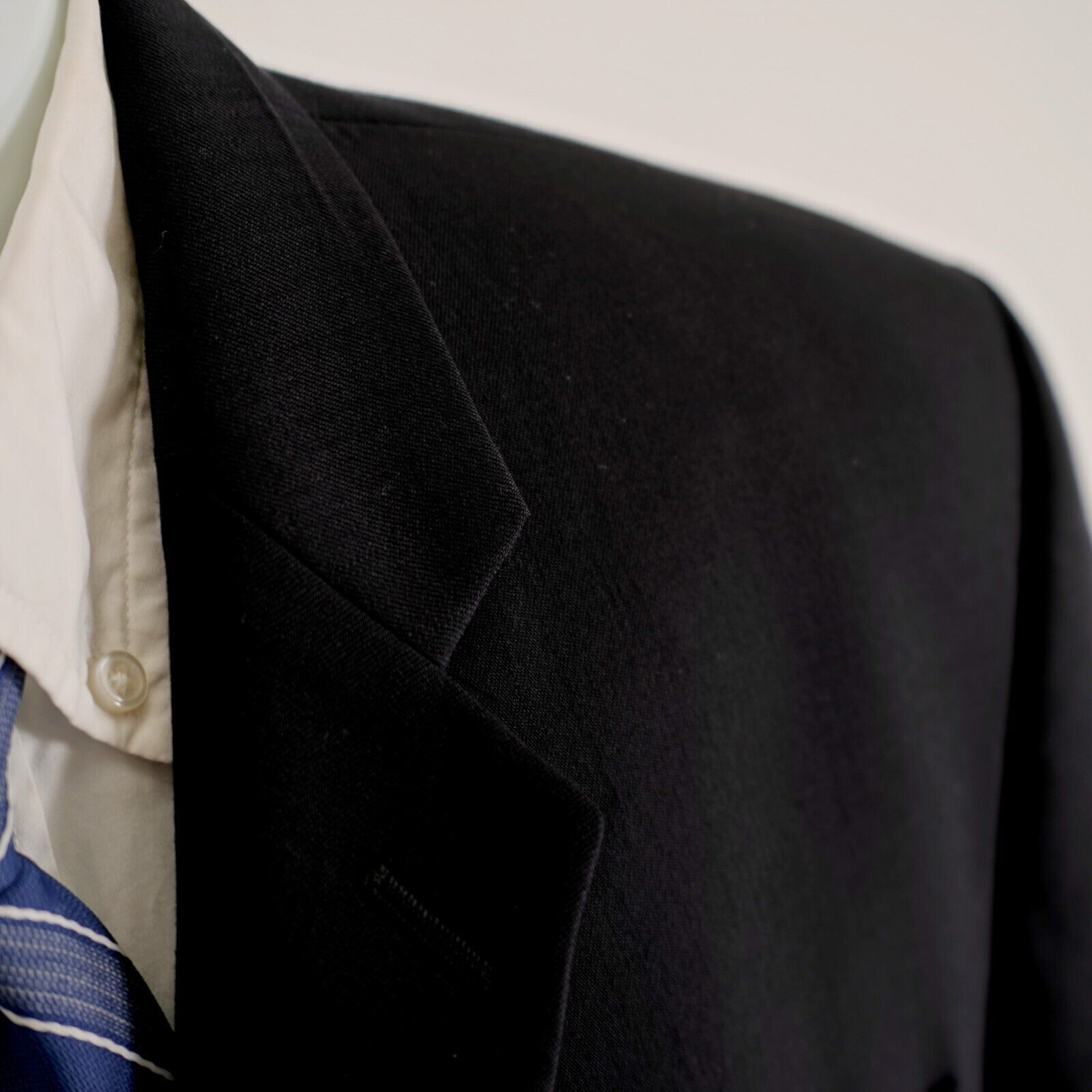 Calvin Klein Calvin Klein Wool Black 3 Button Blazer 42R Macy's Twill Wea Size 42R - 2 Thumbnail
