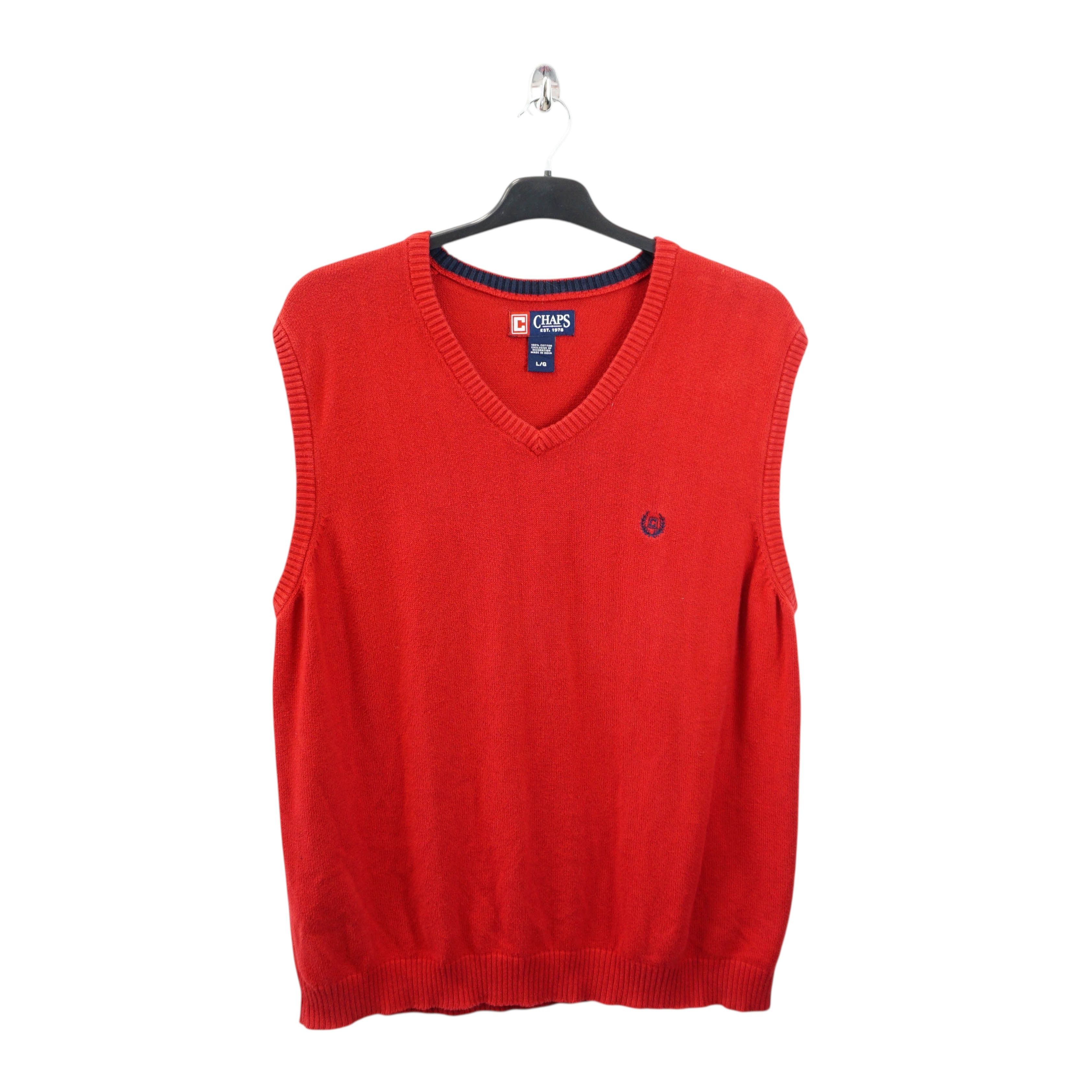 Chaps × Vintage Archive Embroidery Logo Sleeveless Sweater Size US L / EU 52-54 / 3 - 1 Thumbnail