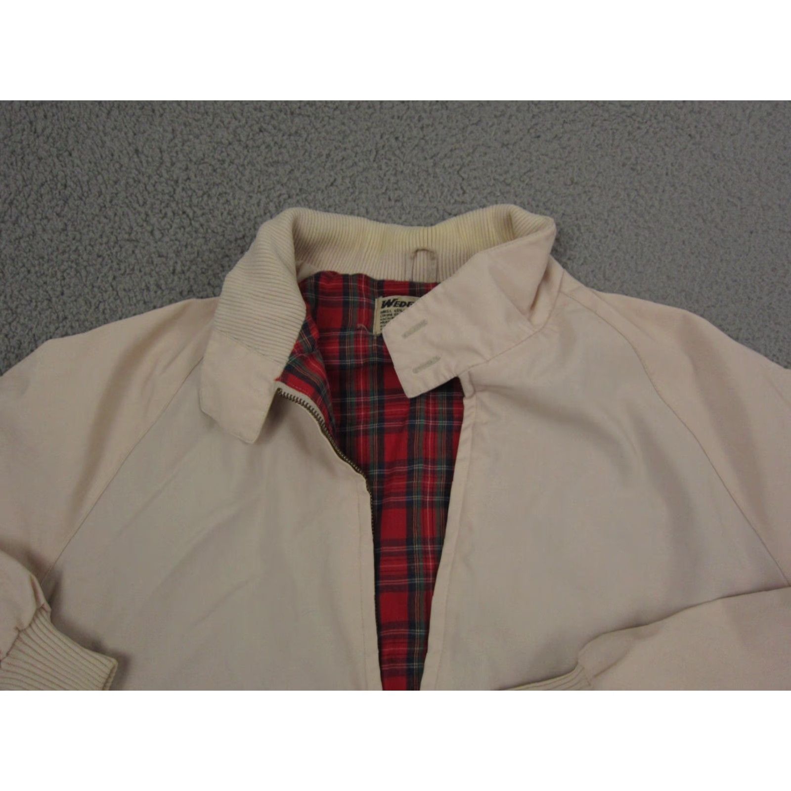 Pinko VINTAGE Wedgefield Jacket Mens Large Pink Red Plaid Bomber Full Zip Hooded Canvas Workwear Logo 80s 90s Mens Size US L / EU 52-54 / 3 - 2 Thumbnail