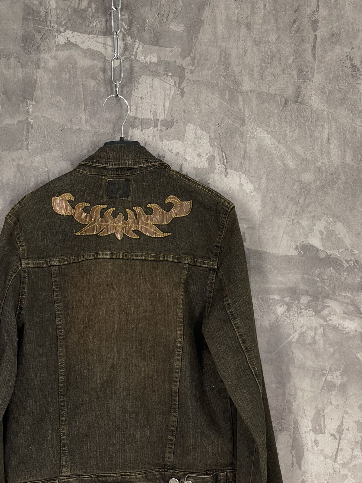 If Six Was Nine × Japanese Brand JAPANESE BRAND TRIBAL BROWN DISTRESSED Y2K DENIM JACKET Size M / US 6-8 / IT 42-44 - 5 Thumbnail
