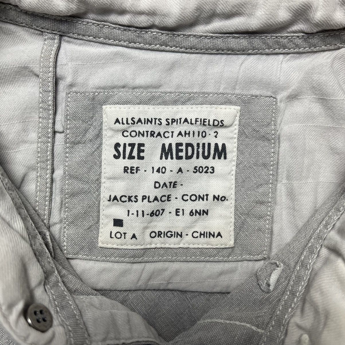 Allsaints × Vintage Vintage Allsaints Gray Shirt Button Up Streetwear Y2K Size US M / EU 48-50 / 2 - 5 Thumbnail