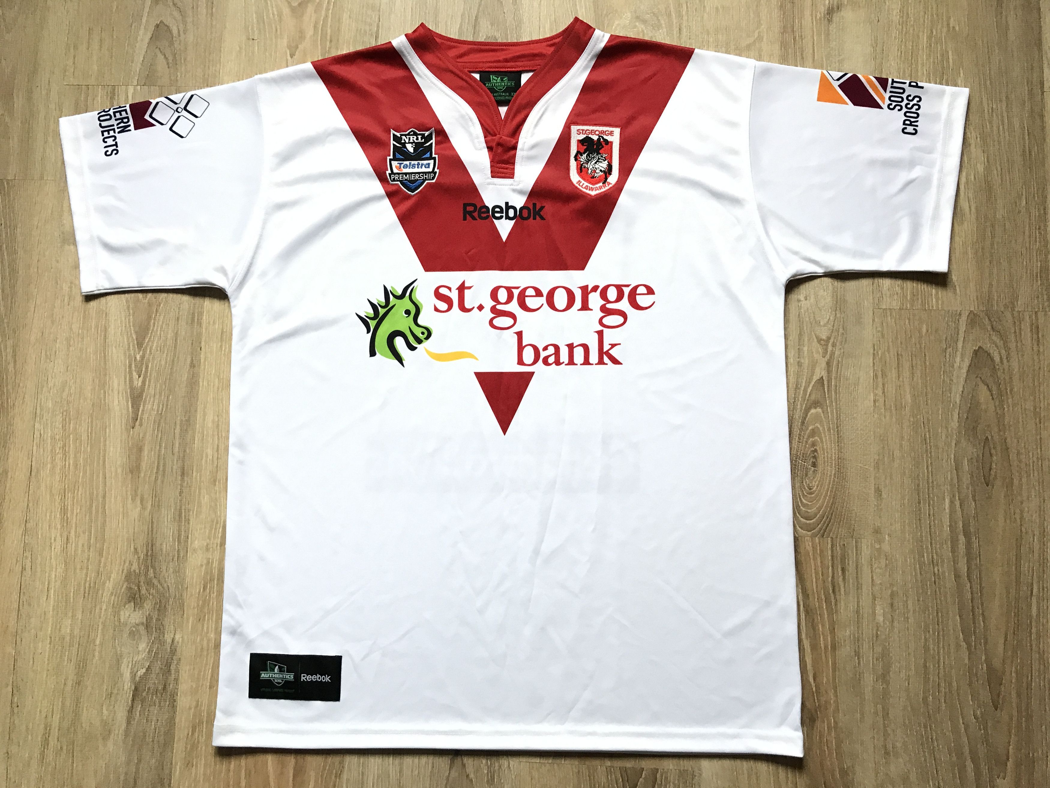 Reebok × Vintage Reebok St.George Illawarra Dragons Home Jersey 2012 NRL Size US XXL / EU 58 / 5 - 2 Thumbnail