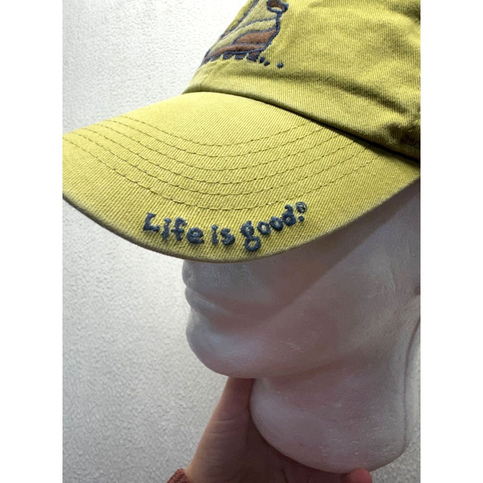 Life is Good Life is Good Baseball Cap Embroidered Hiking Boot Olive Green One Size Womens Pre-Owned Like New Mens Boys Girls Size ONE SIZE - 6 Thumbnail