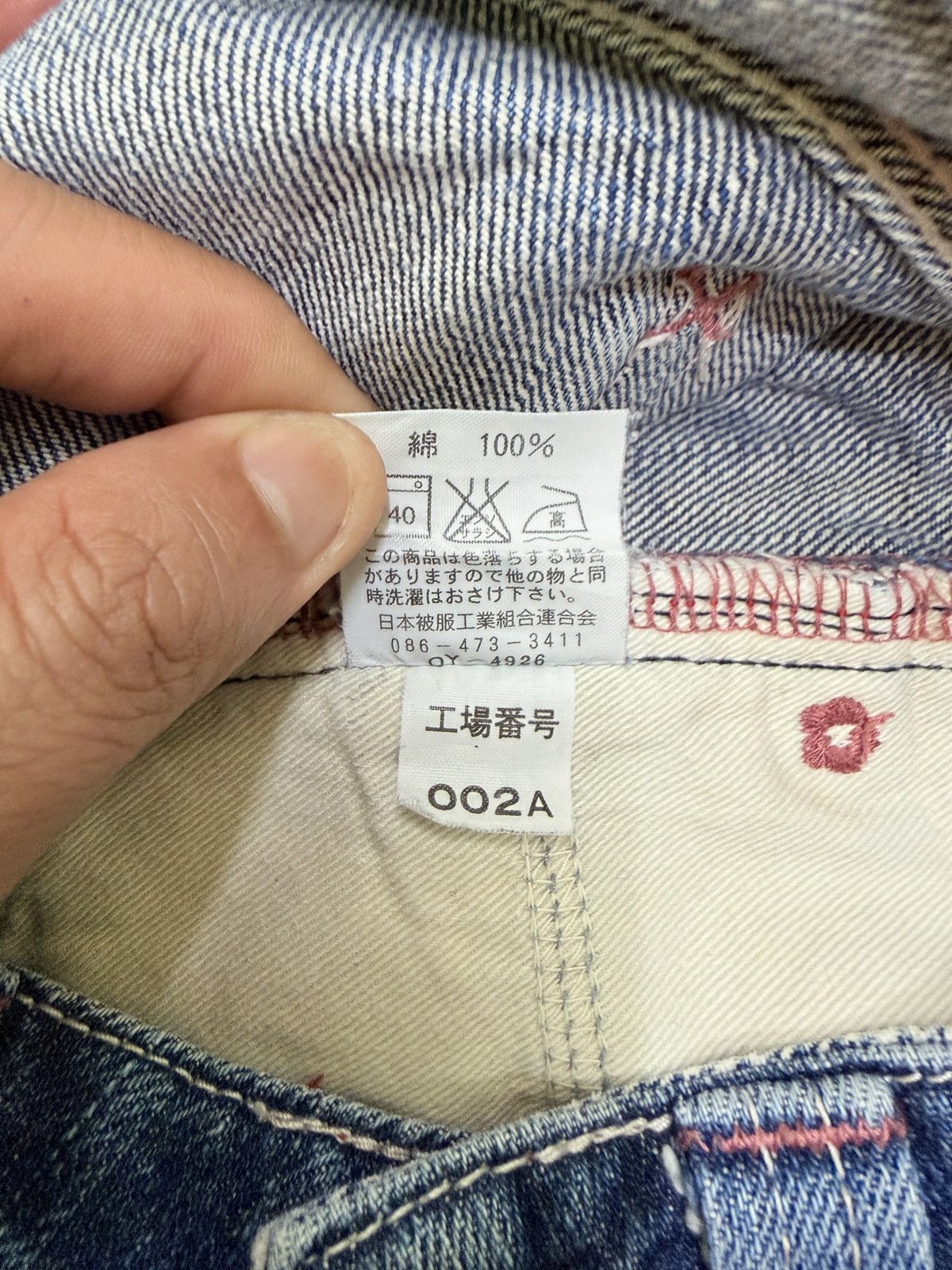 Japanese Brand Y2K Betty Smith Straight Cut Buckle Back Low Rise Denim Size 29" - 16 Thumbnail