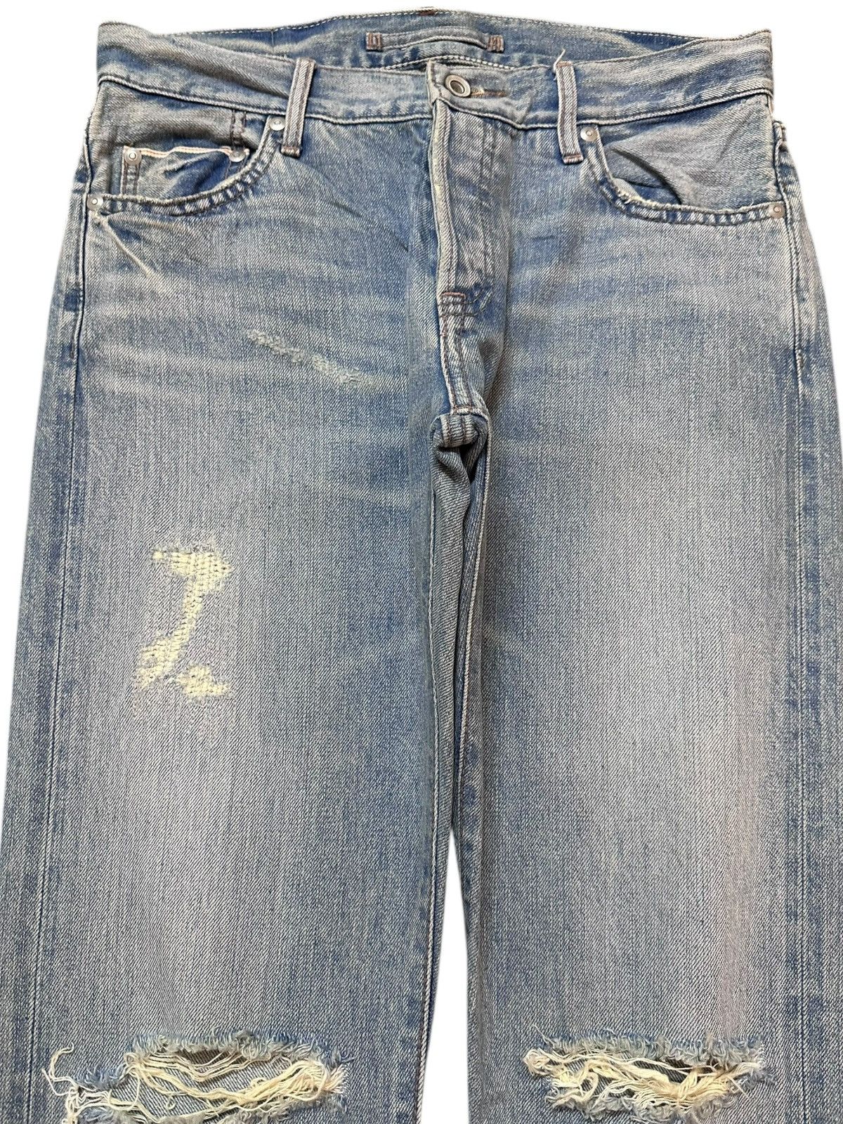 GOA Vintage Goa Selvedge Faded Distressed Denim Size US 30 / EU 46 - 2 Thumbnail