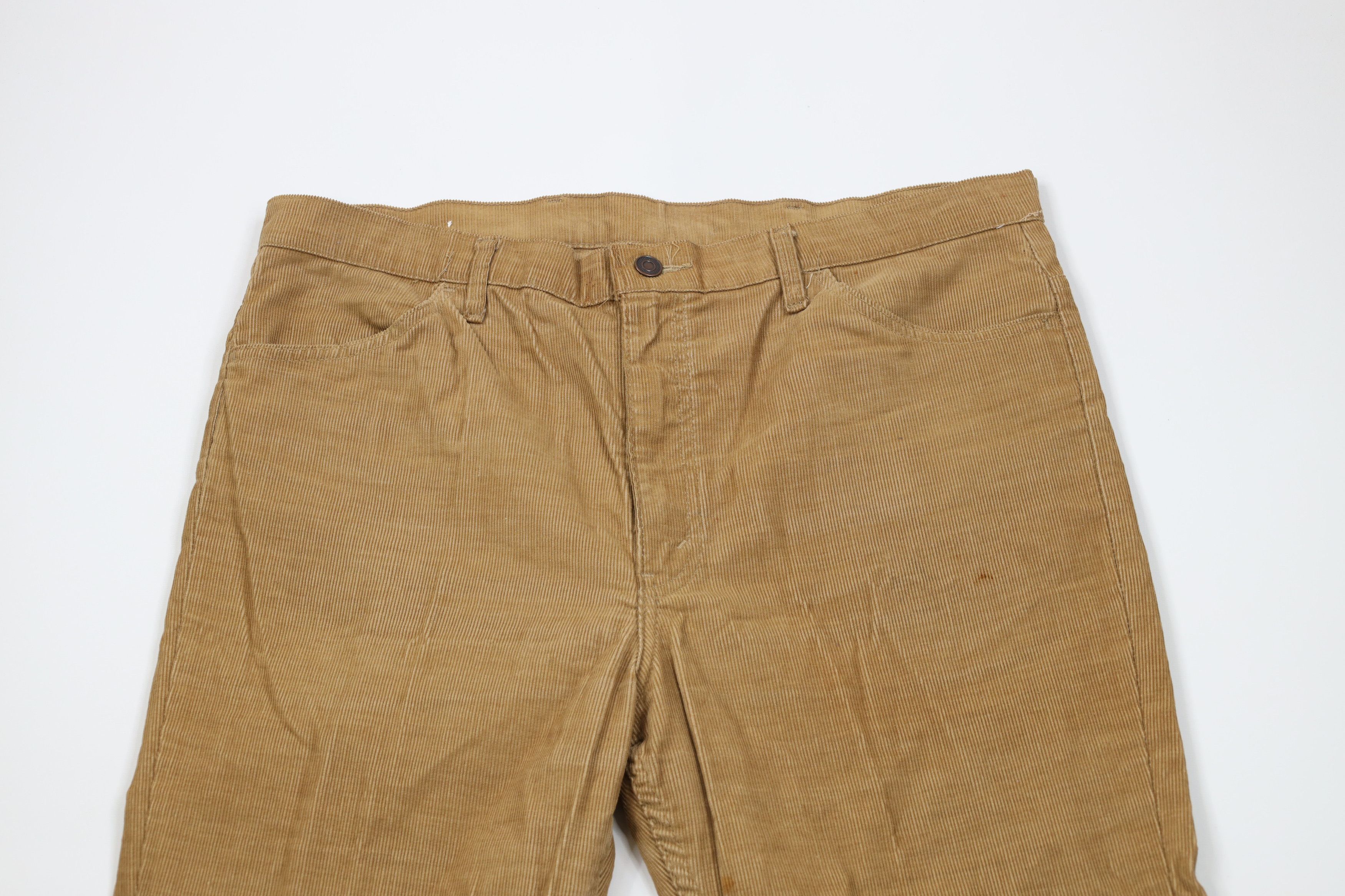 Vintage Vintage 70s Streetwear Wide Leg Corduroy Chino Pants USA Size US 38 / EU 54 - 2 Thumbnail
