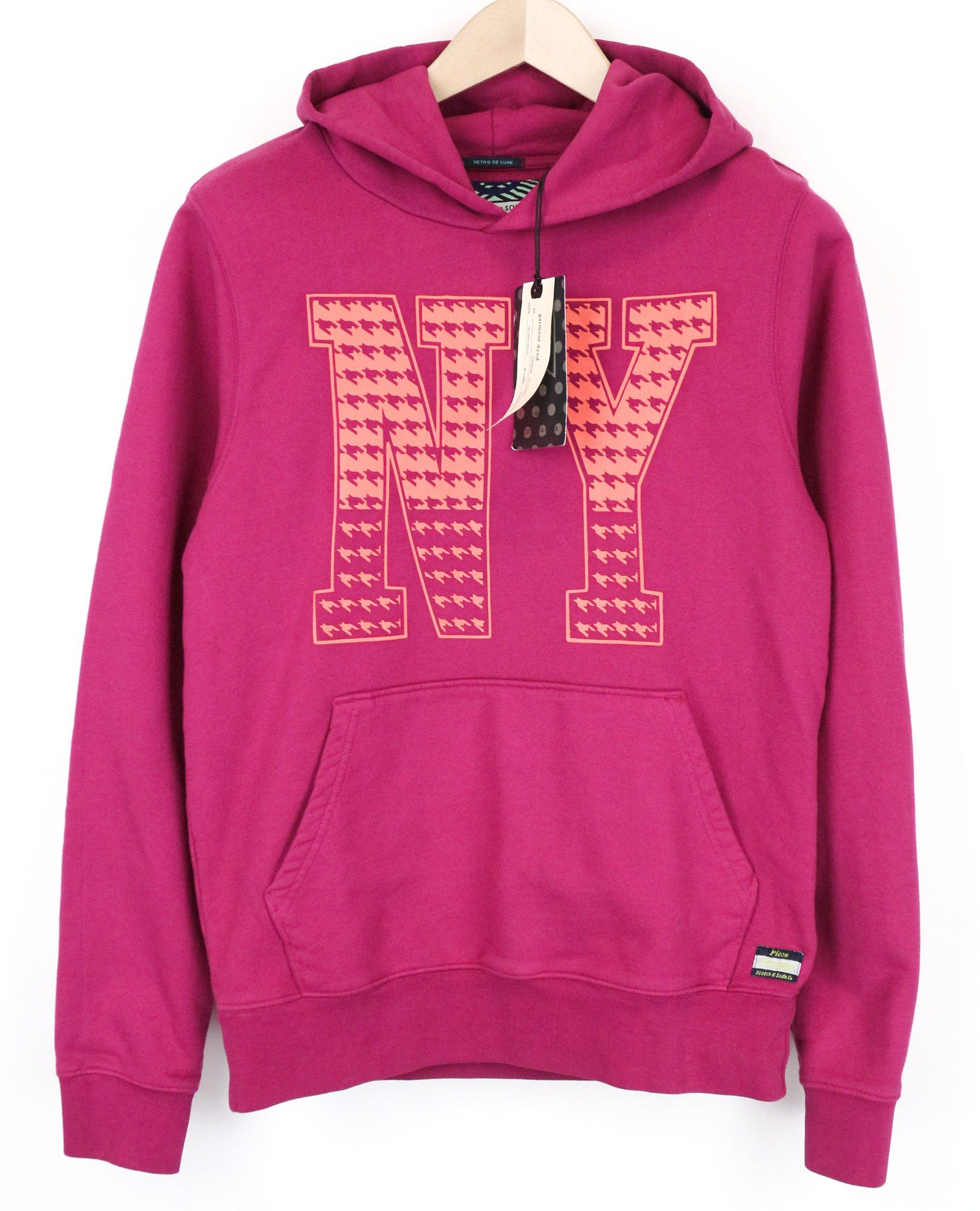 Scotch & Soda S Purple Pink Graphic Jersey Hoodie Sweatshirt 74576 Size US S / EU 44-46 / 1 - 1 Thumbnail