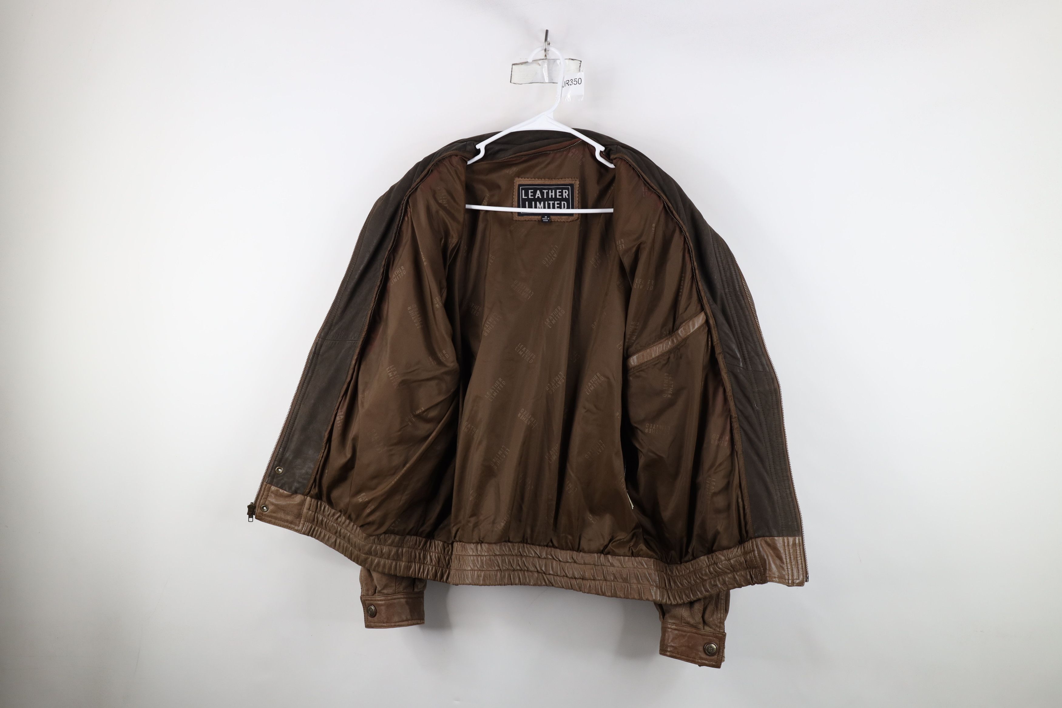 Vintage Vintage 90s Streetwear Leather Flight Bomber Jacket Brown Size US M / EU 48-50 / 2 - 11 Thumbnail
