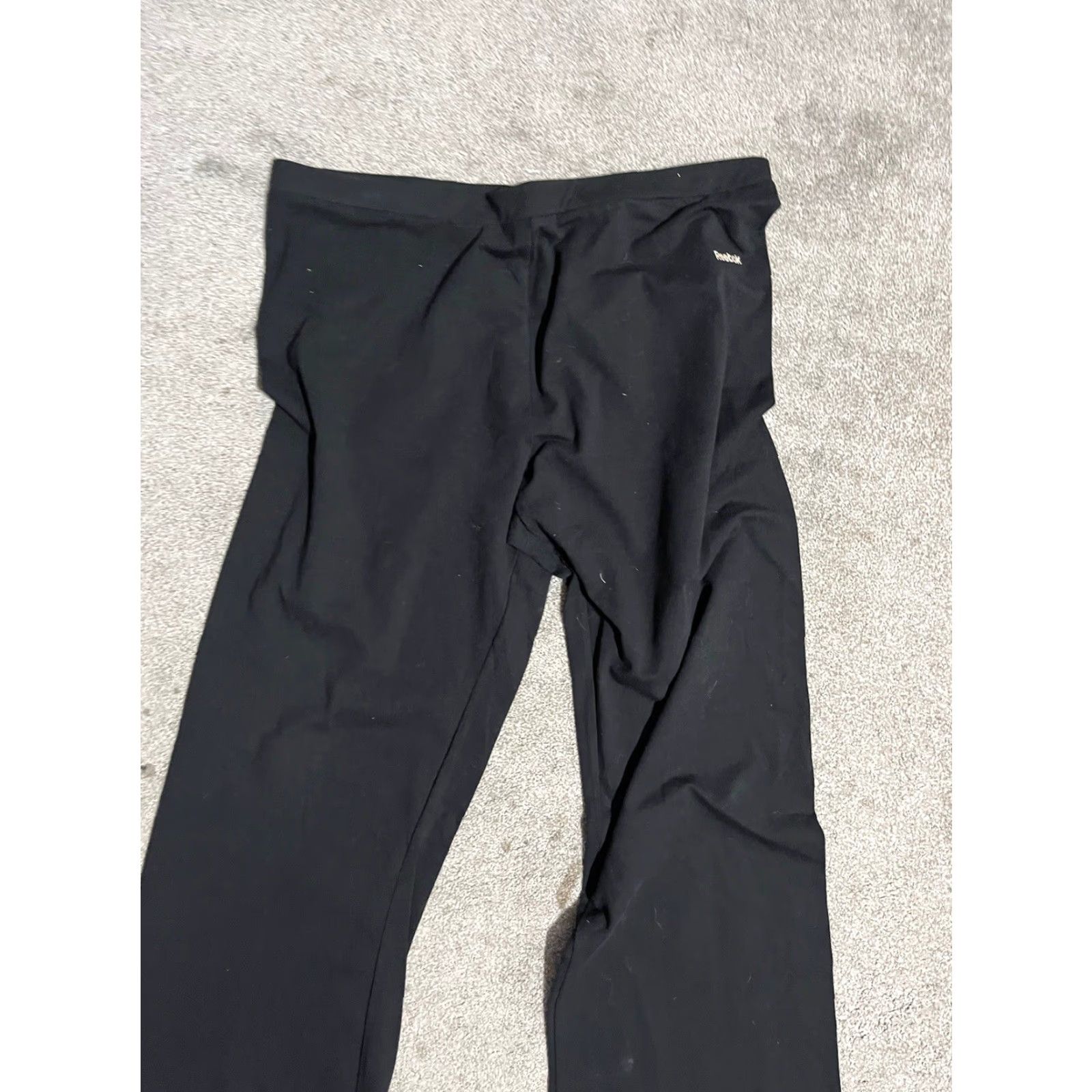 Reebok Reebok Leggings Black Pull On Athletic Women L Size 36" / US 14 / IT 50 - 2 Thumbnail