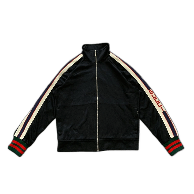 Gucci Gucci Black Logo Track Jacket Size US XS / EU 42 / 0 - 1 Thumbnail