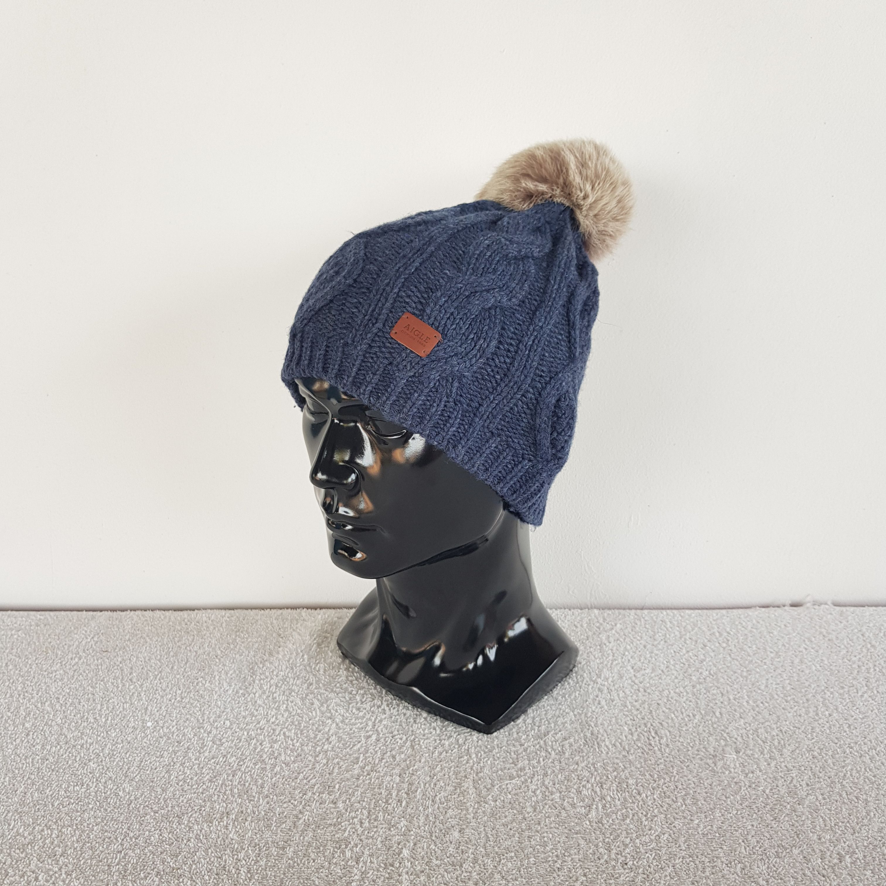 Aigle Vintage Japanese Beanie Fair Isle Ribbed Knit Snow Caps Hats Size ONE SIZE - 1 Thumbnail