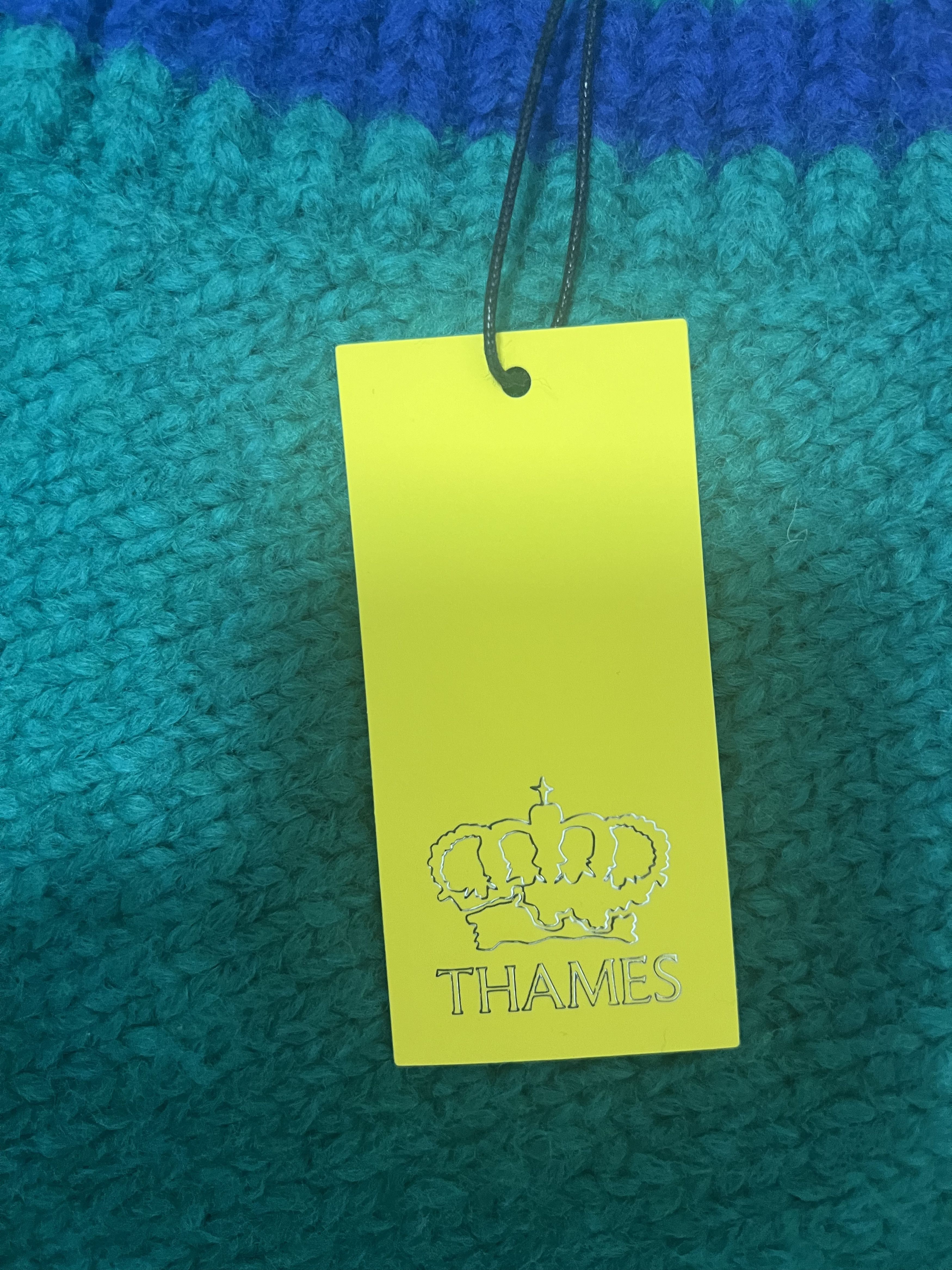 Thames 💚 Thames P.G Knit Mohair Marlborough Green Turquoise/Navy Size US XL / EU 56 / 4 - 5 Thumbnail