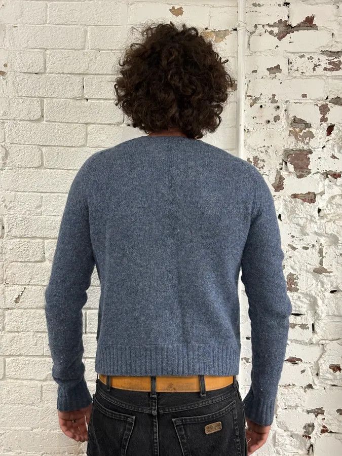 Prada 2000s Prada Wool Blue Crewneck Sweater Size US S / EU 44-46 / 1 - 2 Thumbnail