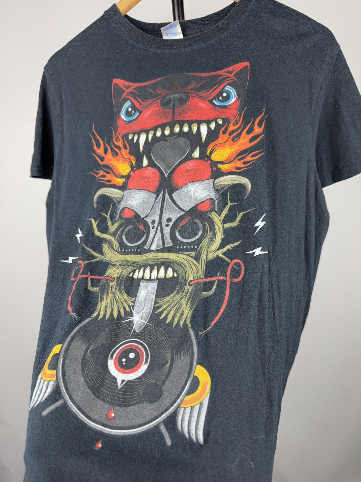 Band Tees 00s Download Festival Dog Skull Lineup Graphic T-Shirt Size US M / EU 48-50 / 2 - 3 Thumbnail