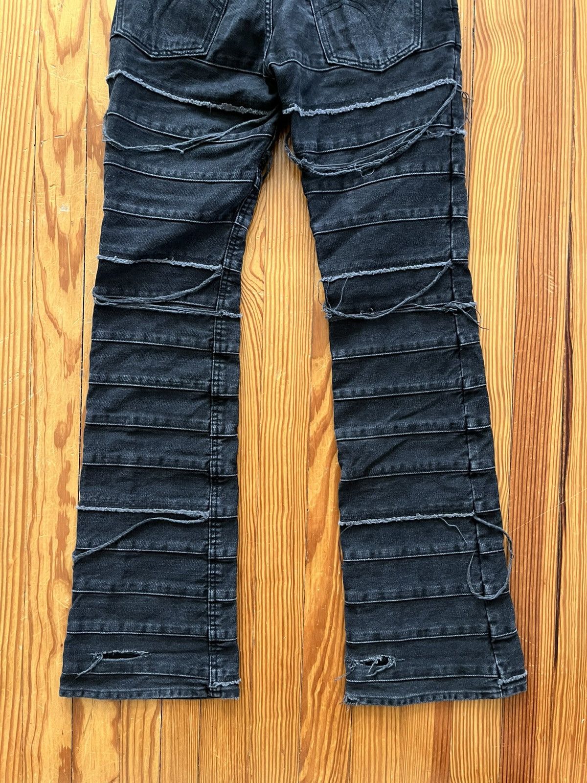 Hysteric Glamour GRAIL 90s Hysteric Glamour Hagi Patchwork Flare Jeans Black Size US 30 / EU 46 - 3 Thumbnail