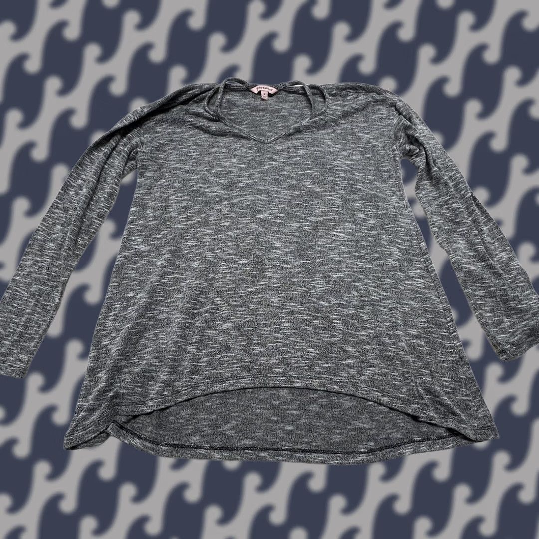 Juicy Couture Juicy Couture Women’s Blouse Heather Gray Relaxed Size M Gray Basic Classic Comfort Fit Shirt Womens Top Size M / US 6-8 / IT 42-44 - 1 Thumbnail