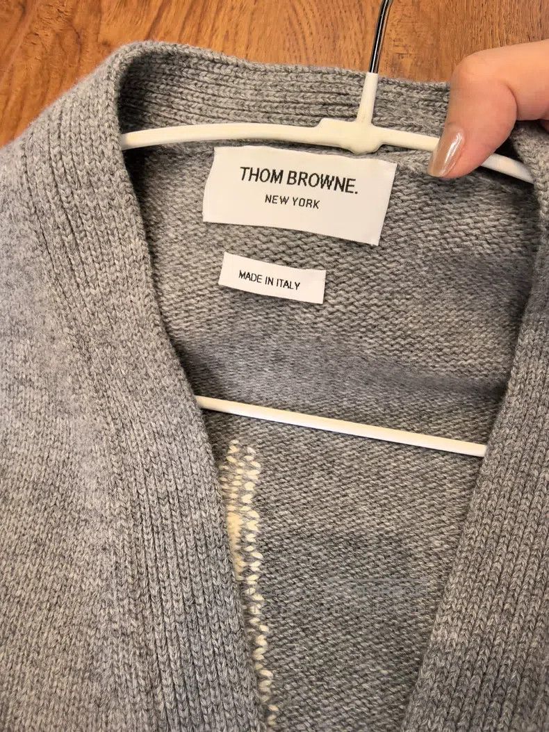 Thom Browne Thom Browne Gray wool cardigan Size US S / EU 44-46 / 1 - 2 Thumbnail