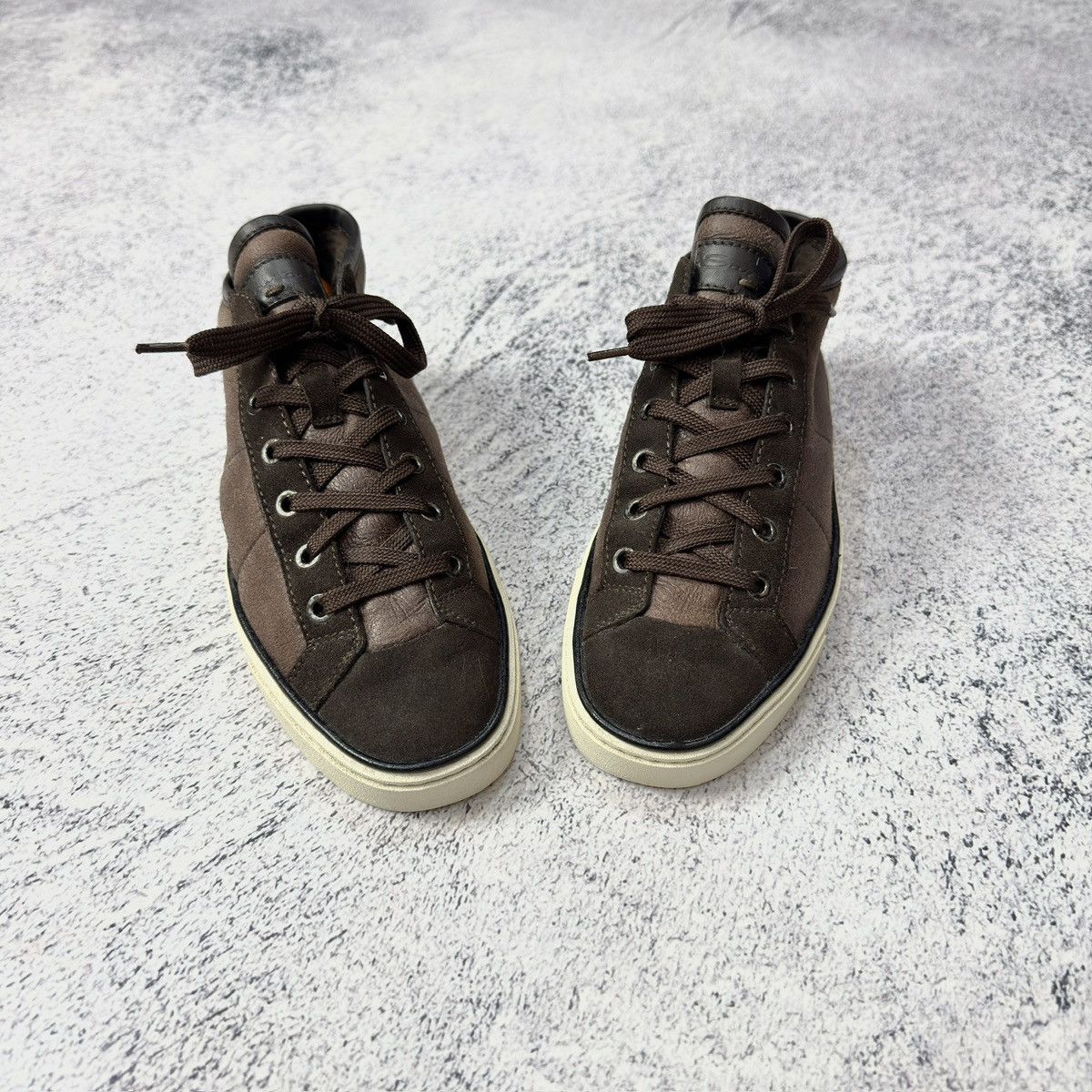 Santoni Santoni Leather Suede Fur High Top Sneakers 38 size 24.5cm Size US 8 / IT 38 - 2 Thumbnail