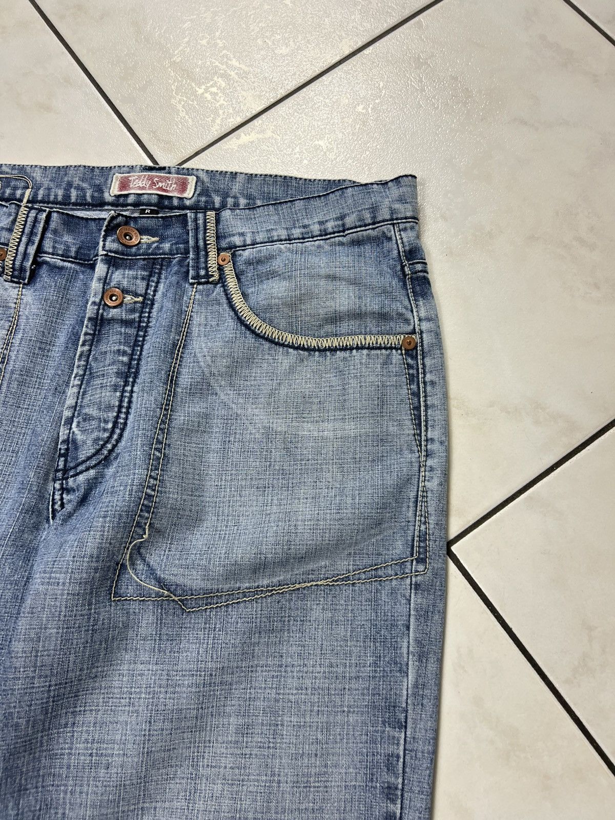 If Six Was Nine Vintage Teddy Smith y2k distressed denim flared jeans pants Size US 34 / EU 50 - 6 Thumbnail