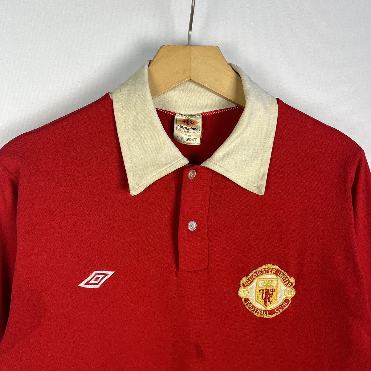 Umbro Vintage Umbro Manchester United Soccer Jersey Shirt Red 70s Size US S / EU 44-46 / 1 - 2 Thumbnail