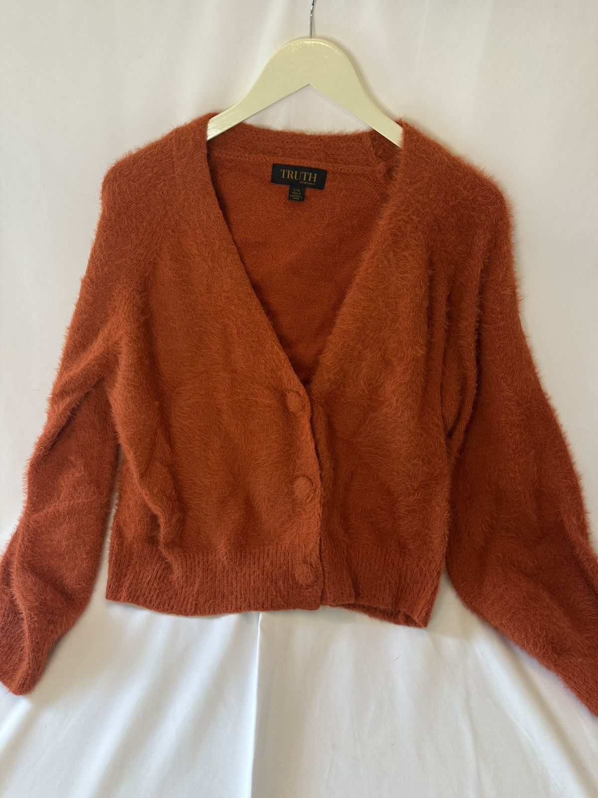 Other TRUTH by REPUBLIC FUZZY CARDIGAN SWEATER WOMEN’S SIZE L Size L / US 10 / IT 46 - 1 Thumbnail