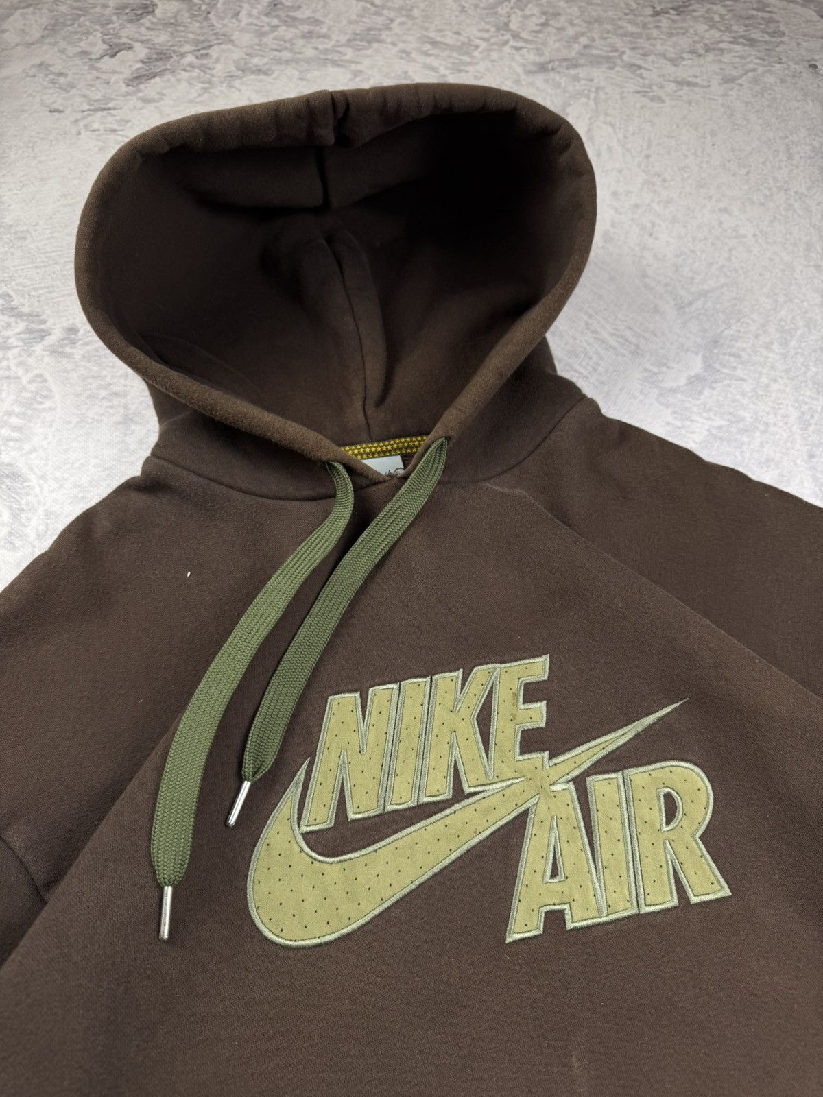 Nike × Vintage NIKE AIR MAX BROWN VINTAGE CENTER LOGO OVERSIZE BOXY HOODIE Size US XXL / EU 58 / 5 - 6 Thumbnail