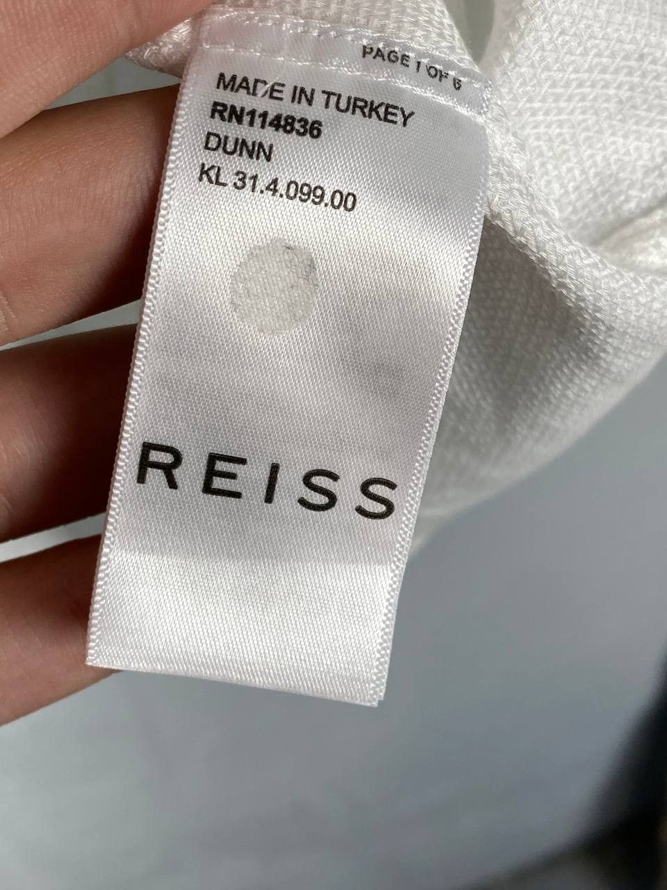 Designer × Reiss Reiss Dunn Stand-Up Collar White Shirt XL Size US XL / EU 56 / 4 - 7 Thumbnail