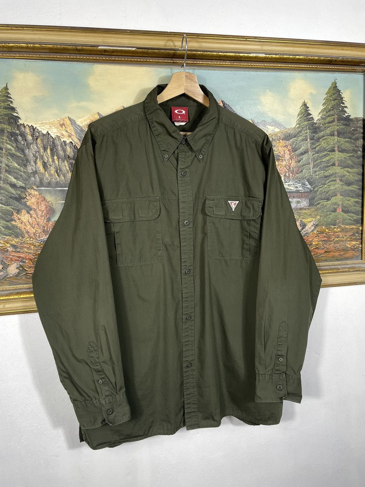 Oakley Oakley Vintage 90s Buttom Ups Shirt Gorpcore Streetwear Swag Size US L / EU 52-54 / 3 - 3 Thumbnail