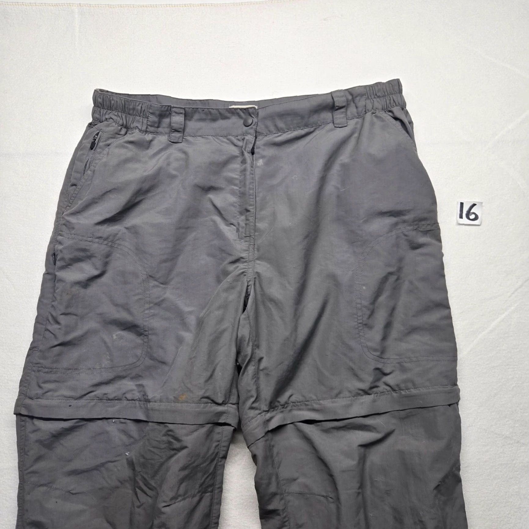 Vintage L.L. Bean Women's Convertible Cargo Pants Zip Off Shorts Gray Adult Large Size 36" / US 14 / IT 50 - 2 Thumbnail