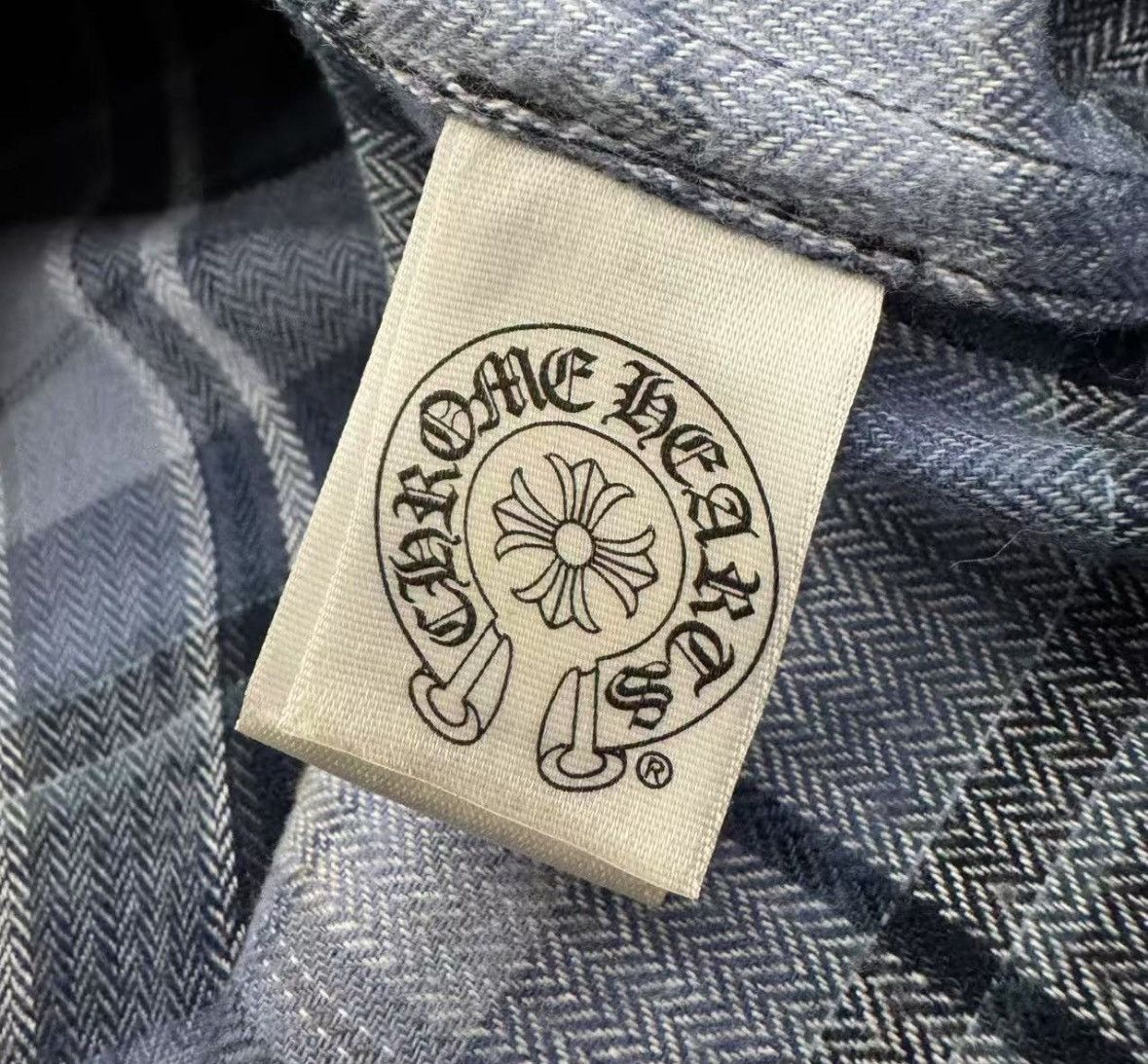 Chrome Hearts Leather sleeve flannel shirt jacket Size US S / EU 44-46 / 1 - 6 Thumbnail