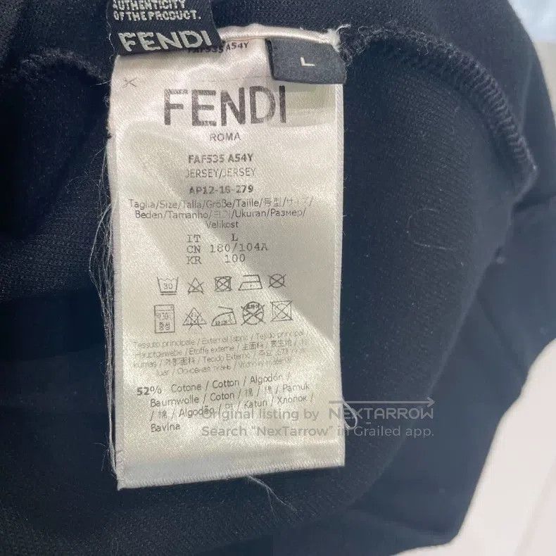 Fendi Fendi Black Little Monster Eye Embroidered Cotton Long Sle Size US L / EU 52-54 / 3 - 7 Thumbnail