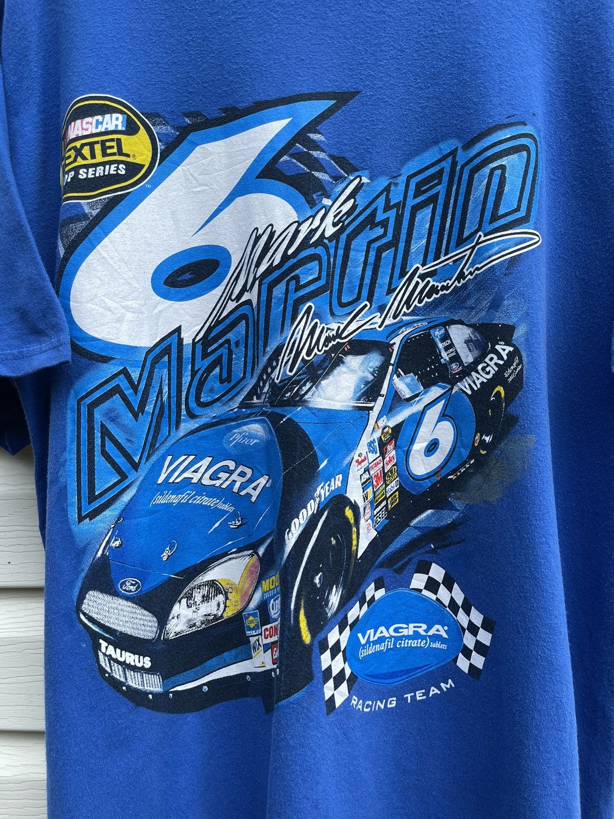 NASCAR Mark Martin Ford Racing Viagra NASCAR Cup Series Tee Shirt Size US XL / EU 56 / 4 - 6 Thumbnail