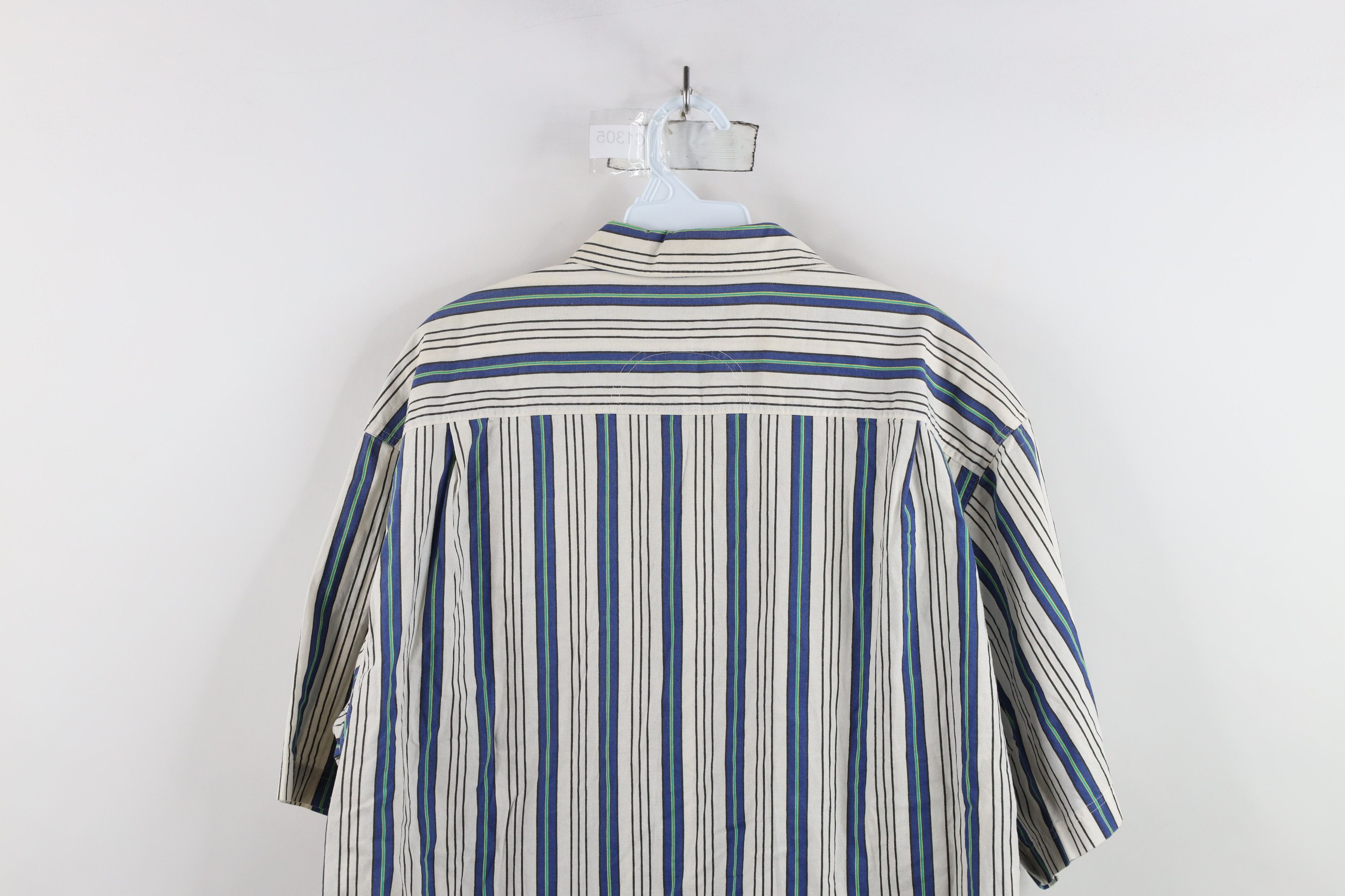 Vintage Vintage 90s Streetwear Striped Short Sleeve Button Shirt Size US S / EU 44-46 / 1 - 10 Thumbnail