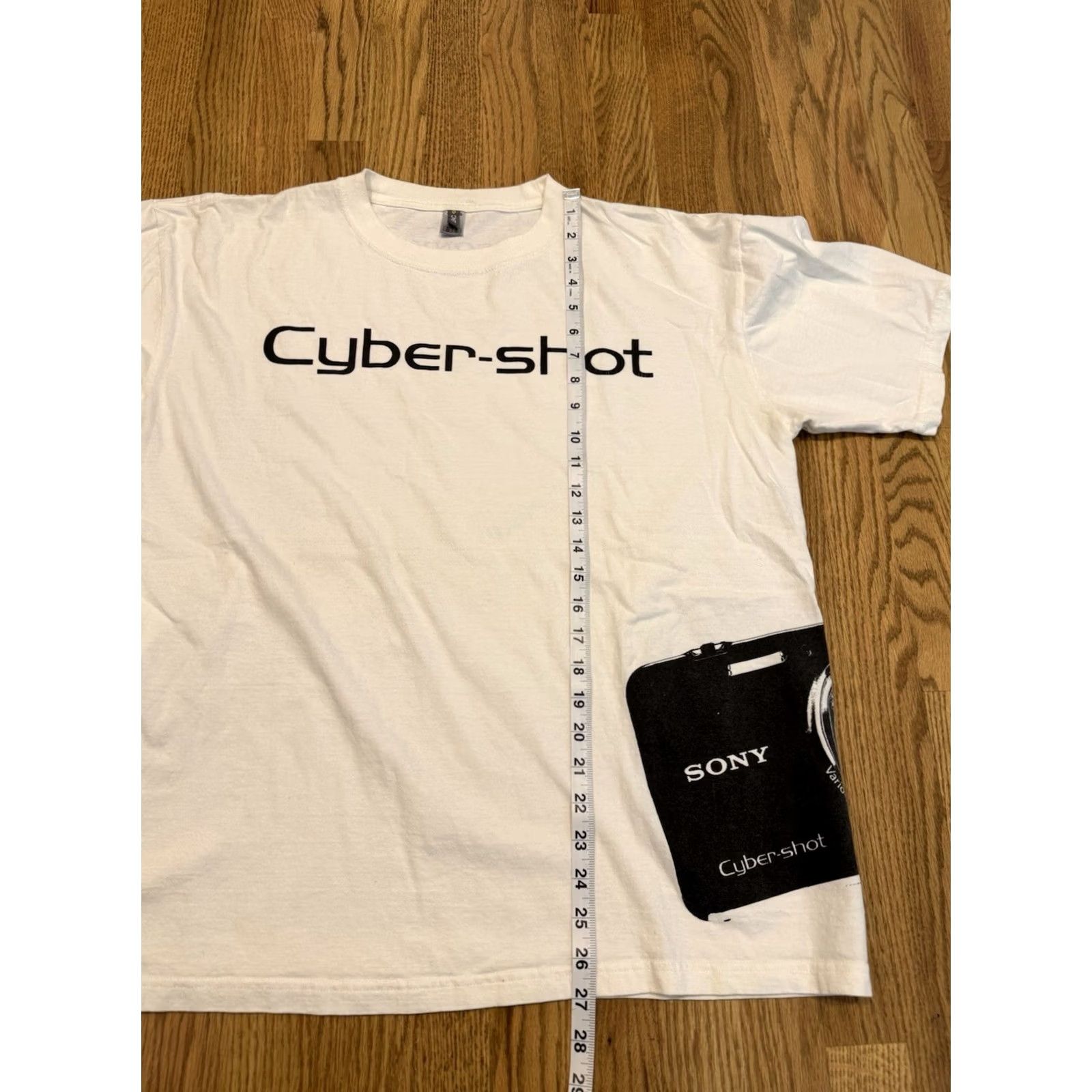 Sony VINTAGE Sony Cyber Shot Digital Camera Shirt XL White 90s Retro Camera Photo Mens XL Size US XL / EU 56 / 4 - 5 Thumbnail