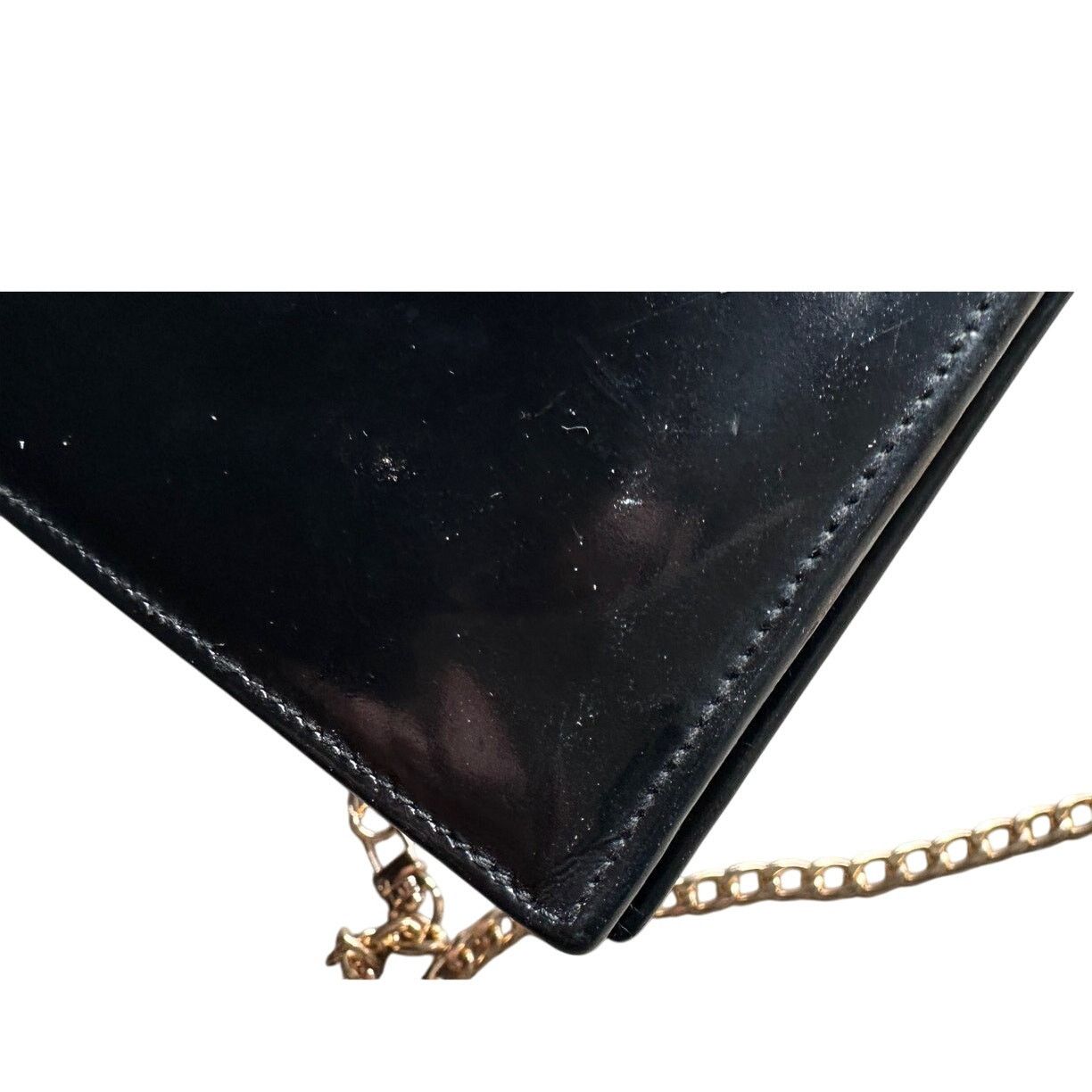 Salvatore Ferragamo Ferragamo Bi-fold Wallet - Double Gancini Enamel Black Size ONE SIZE - 14 Thumbnail