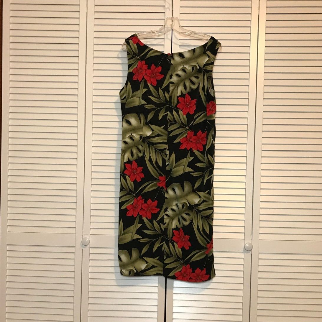 Other Connected Floral Square Neck Sleeveless Shift Midi Dress 1X Size XL / US 12-14 / IT 48-50 - 2 Thumbnail