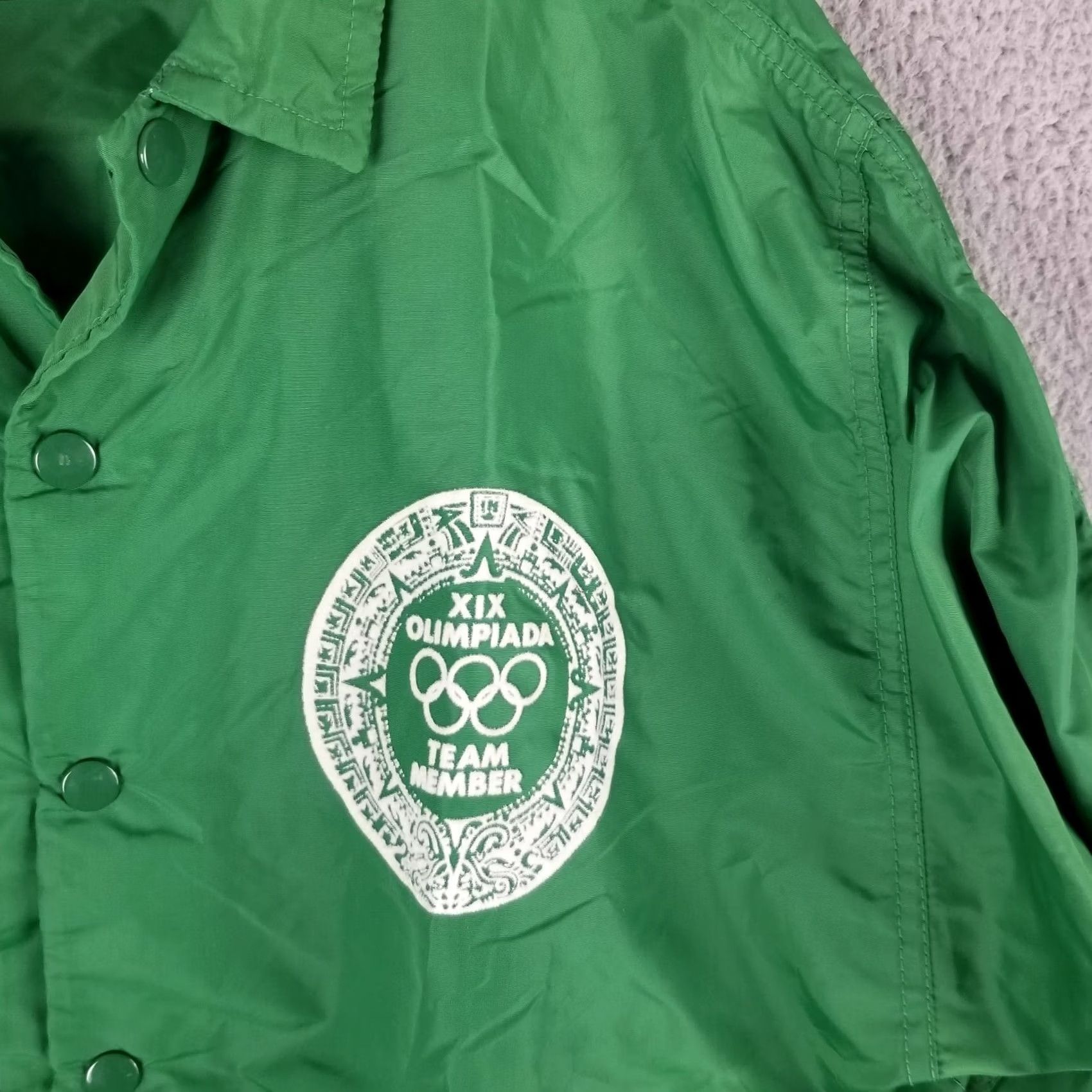 Vintage VINTAGE Olympic Mexico 1968 Jacket Men M Green Solid 60s 70s 80s 90s Motorcycle Logo Sports Size US M / EU 48-50 / 2 - 3 Thumbnail